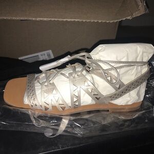 Farrell cutout Tribal Square Toe Flat Sandal
